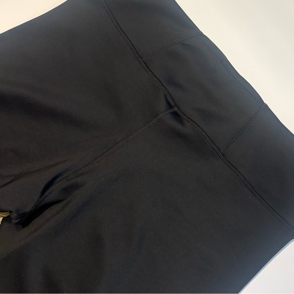 New Balance Black Leggings with White Stripe - Picture 4 of 5